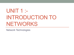 1. Introduction to Networks