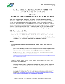 1. Step Two Information Annotated List