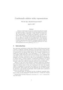 Conditionally additive utility representations