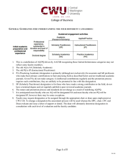 Standards for Faculty Research