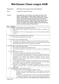 AGM Minutes - Mid Sussex Chess League