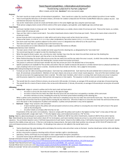 Team Round Competition - Information and