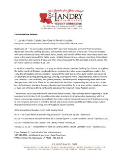 OCR Document - St. Landry Parish Tourist Commission