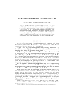 HIGHER NEWTON POLYGONS AND INTEGRAL
