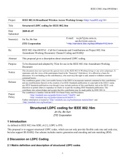 2 Discussion on LDPC Coding
