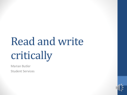 How can I read and write critically?