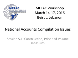 Construction, Price and Volume measures