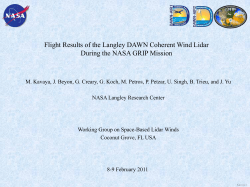 Flight Results of the Langley DAWN Coherent Wind Lidar During the