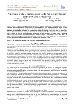 Automatic Code Generation and Code Reusability