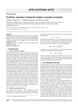 ProtTest: selection of best-fit models of protein