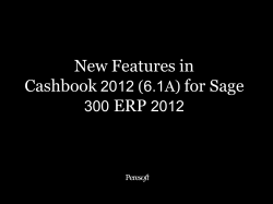 New Features in Cashbook 5.6A