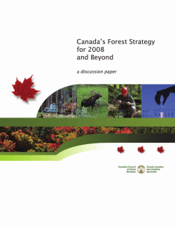 CCFM Canada`s Forest Strategy Booklet