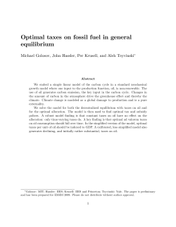 Optimal taxes on fossil fuel in general equilibrium