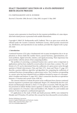exact transient solution of a state-dependent birth-death