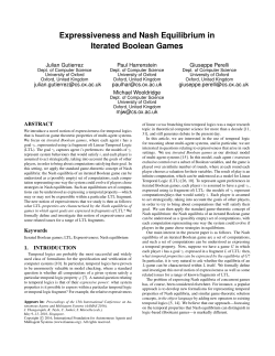 Expressiveness and Nash Equilibrium in Iterated Boolean Games