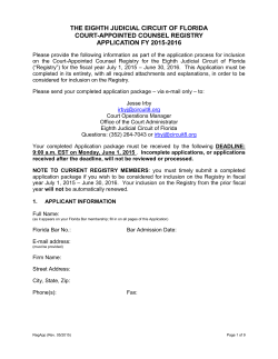 1. applicant information - Eighth Judicial Circuit