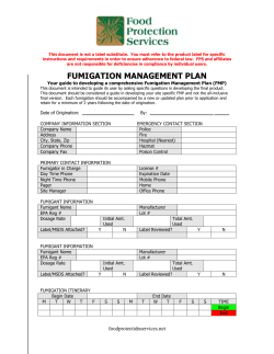 fumigation management plan guide