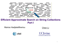 Efficient Approximate Search on String Collections