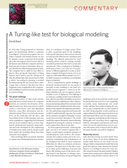A Turing-like test for biological modeling
