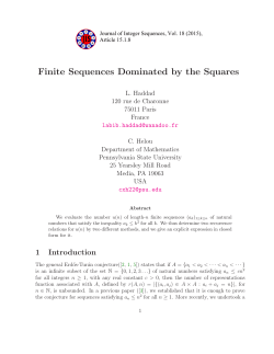 Finite Sequences Dominated by the Squares