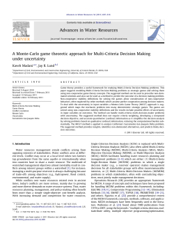 A Monte-Carlo game theoretic approach for Multi