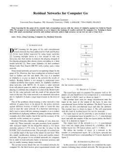 Residual Networks for Computer Go - LAMSADE
