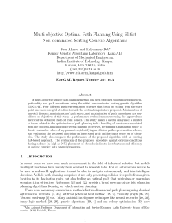 Multi-objective Optimal Path Planning Using Elitist Non