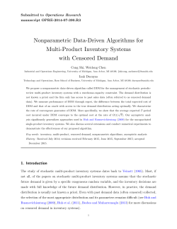 Nonparametric Data-Driven Algorithms for Multi