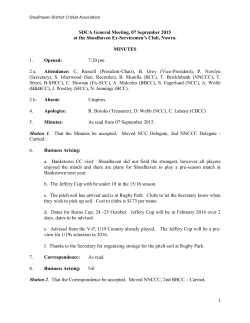 Minutes - Shoalhaven District Cricket Association