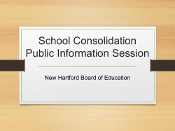 School Consolidation Public Information Session