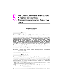 ARE CAPITAL MARKETS INTEGRATED? A TEST OF