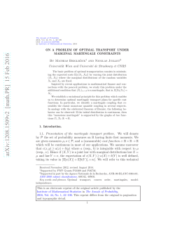 On a problem of optimal transport under marginal martingale