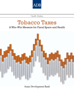 Tobacco Taxes: A Win-Win Measure for Fiscal Space and Health