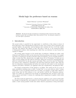 Modal logic for preference based on reasons