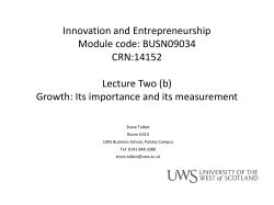 BUSN09034 CRN:14152 Lecture Two (b) Growth