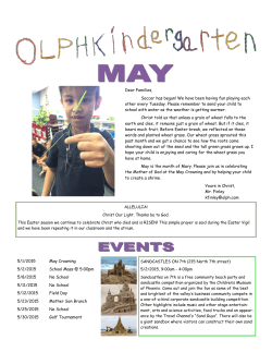 Dear Families, Soccer has begun! We have been having fun playing