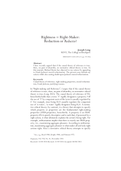 Rightness = Right-Maker: Reduction or Reductio?