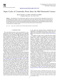 Super Cycles of Commodity Prices Since the Mid