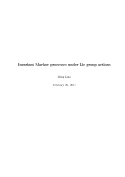 Invariant Markov processes under Lie group actions