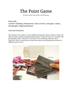 The Point Game - Melanie Crean