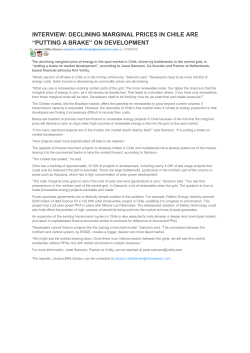 declining marginal prices in chile are