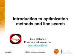 Introduction to optimization methods and line search
