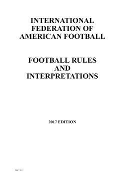 international federation of american football football rules