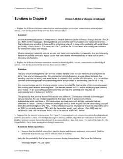 Solutions to Chapter 5 - Communication Networks