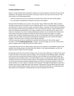 Subtotaling in Excel