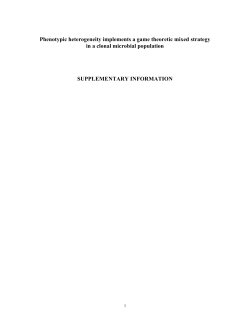 Phenotypic heterogeneity implements a game theoretic mixed