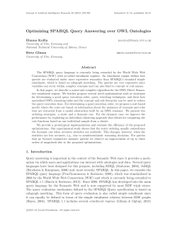 Optimizing SPARQL Query Answering over OWL Ontologies