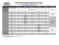 The World Champion Martial Arts Center
