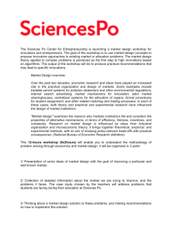 The Sciences Po Center for Entrepreneurship is launching a market