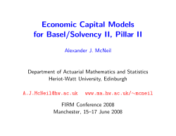 Economic Capital Models for Basel/Solvency II, Pillar II